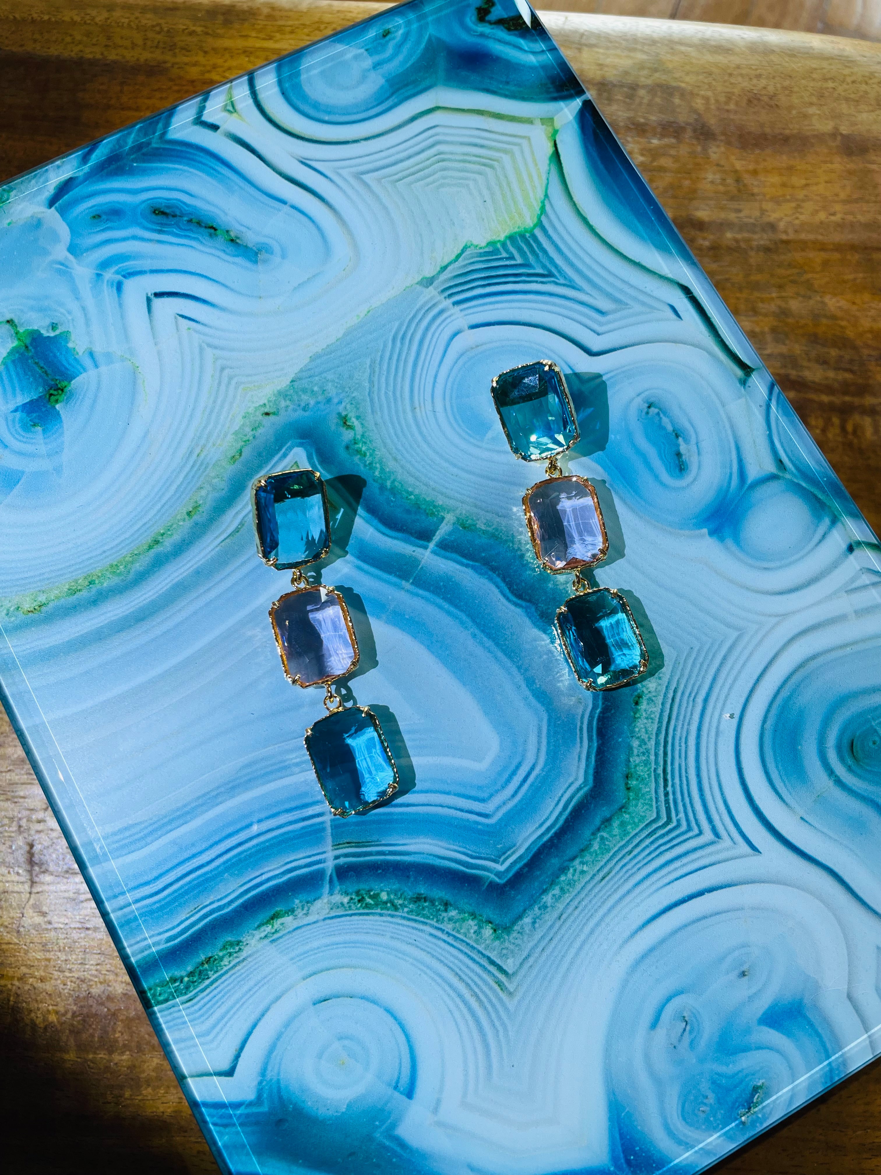 swarovski crystal drop earrings