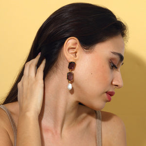 Sloane Earrings - Amethyst