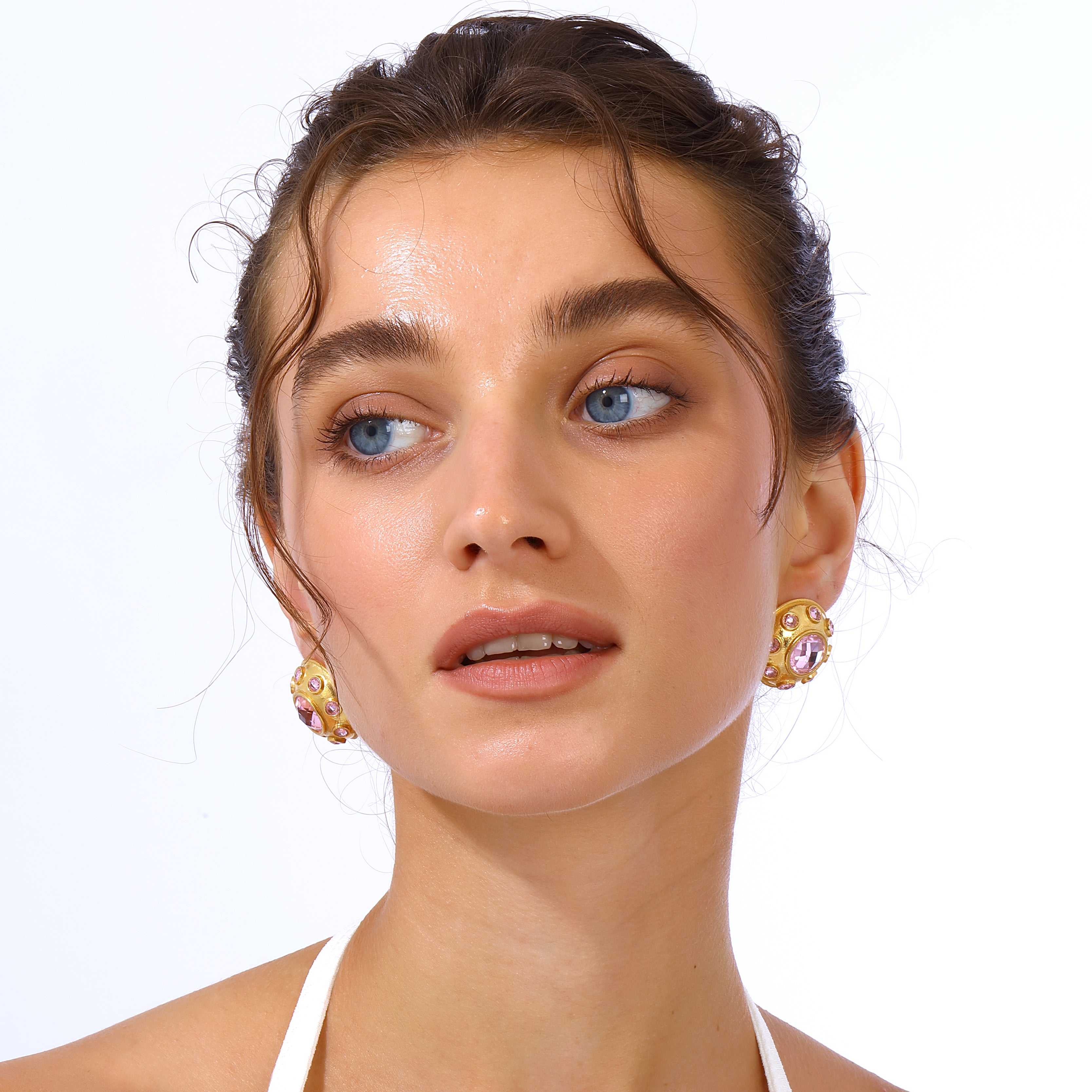 swarovski stone colorful crystal vintage earrings