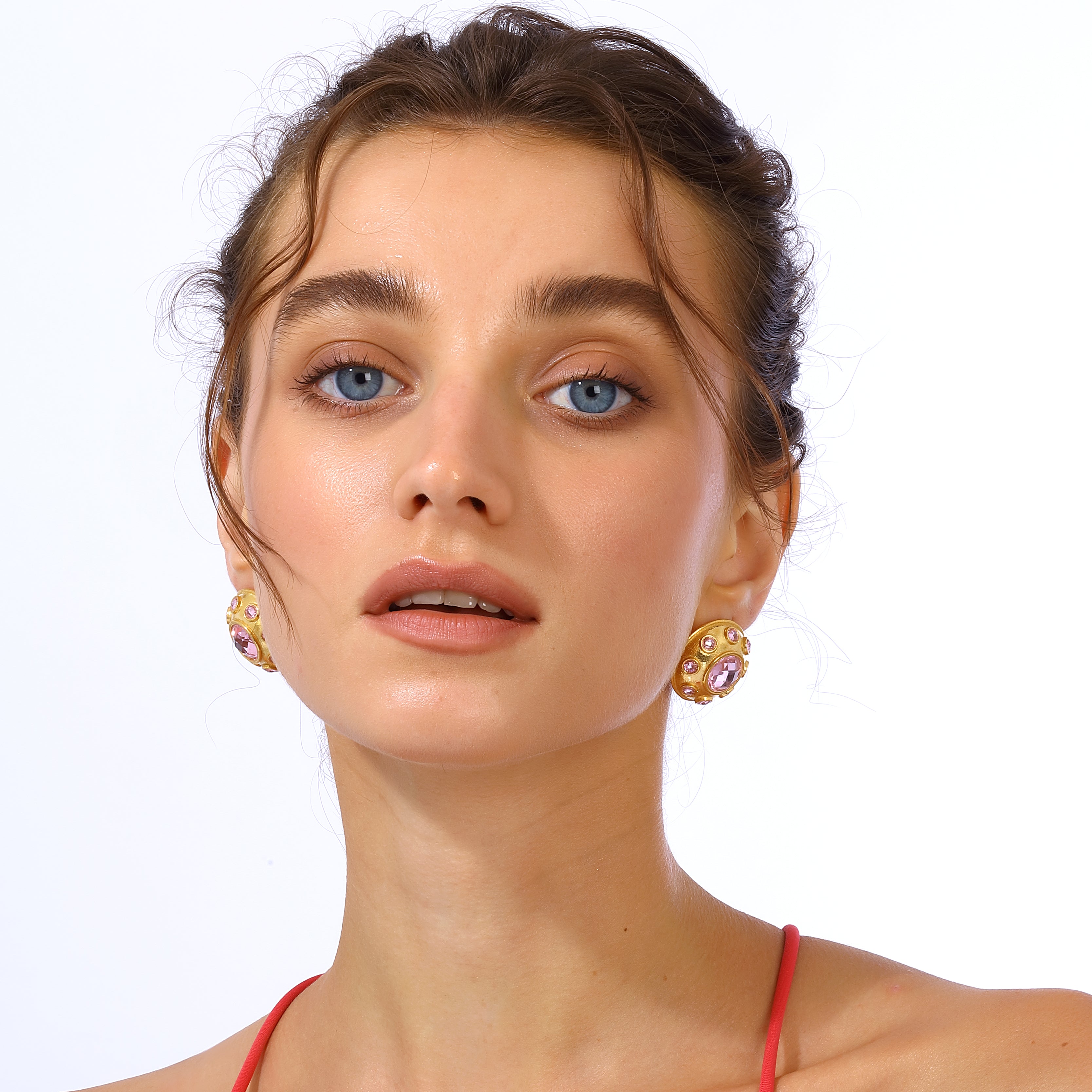 swarovski stone colorful crystal vintage earrings