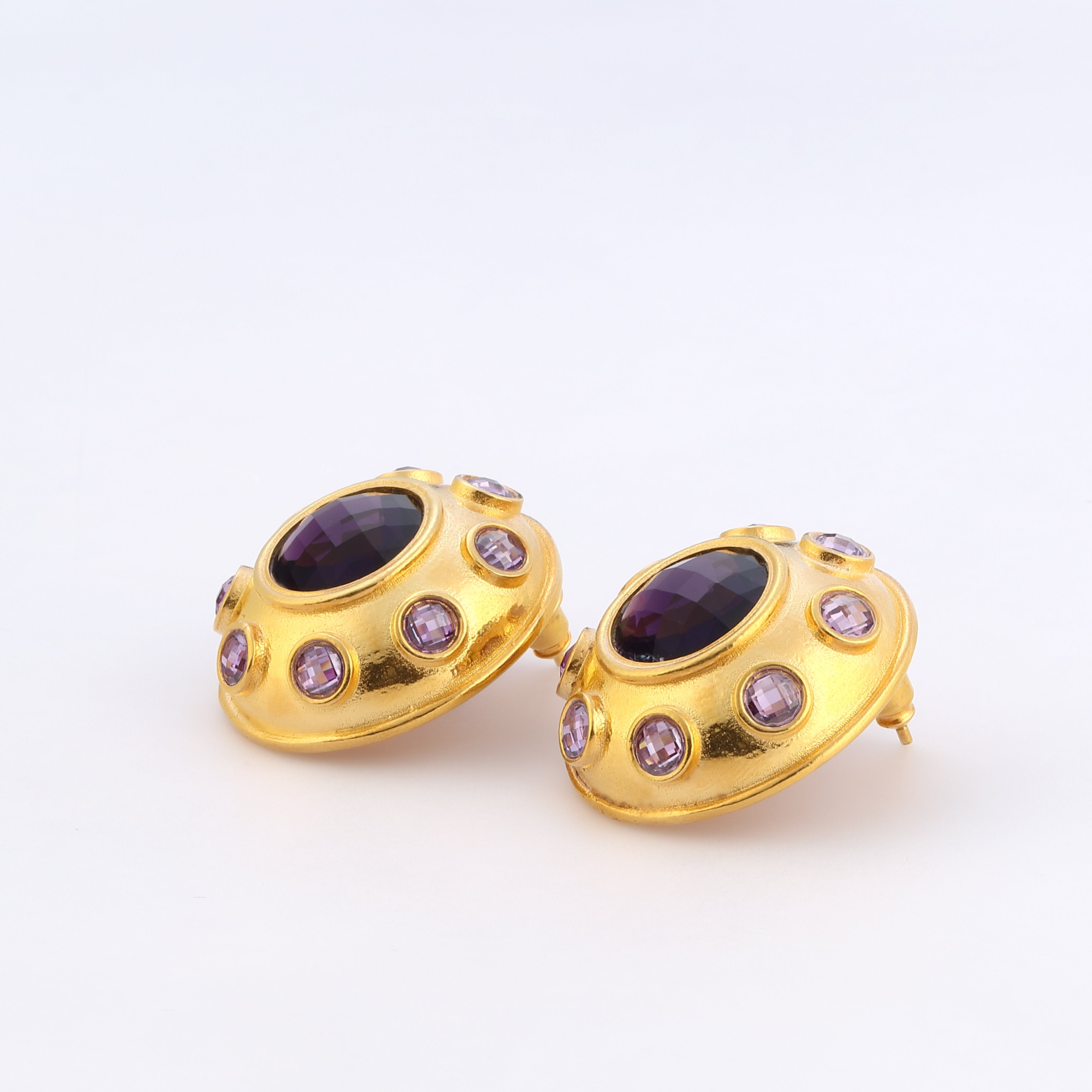 swarovski stone colorful crystal vintage earrings