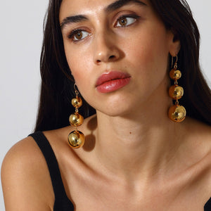 Luna Ball Drop Earrings - Small to Large Size Balls