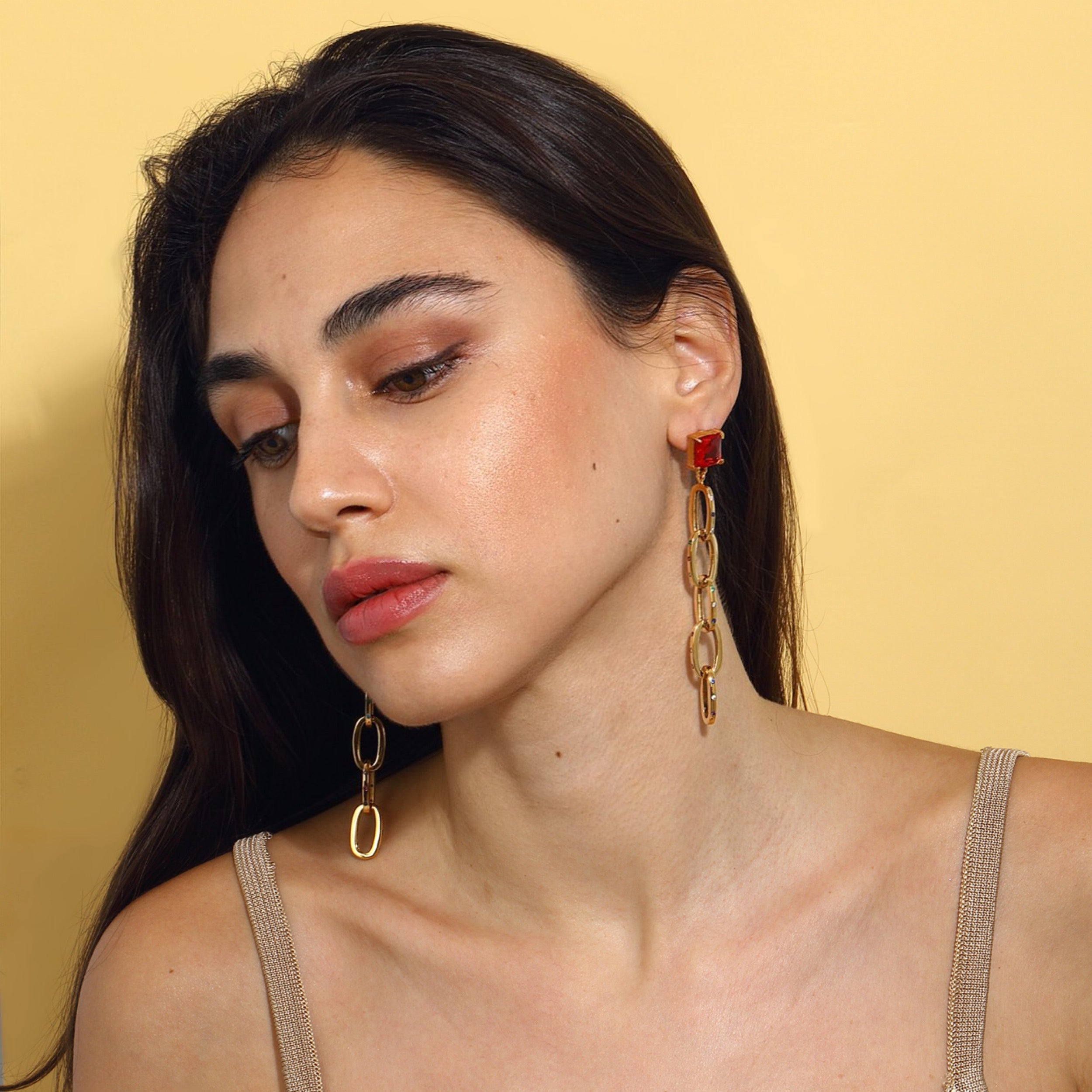 costume jewelry fashion jewelry swarovski chain earrings