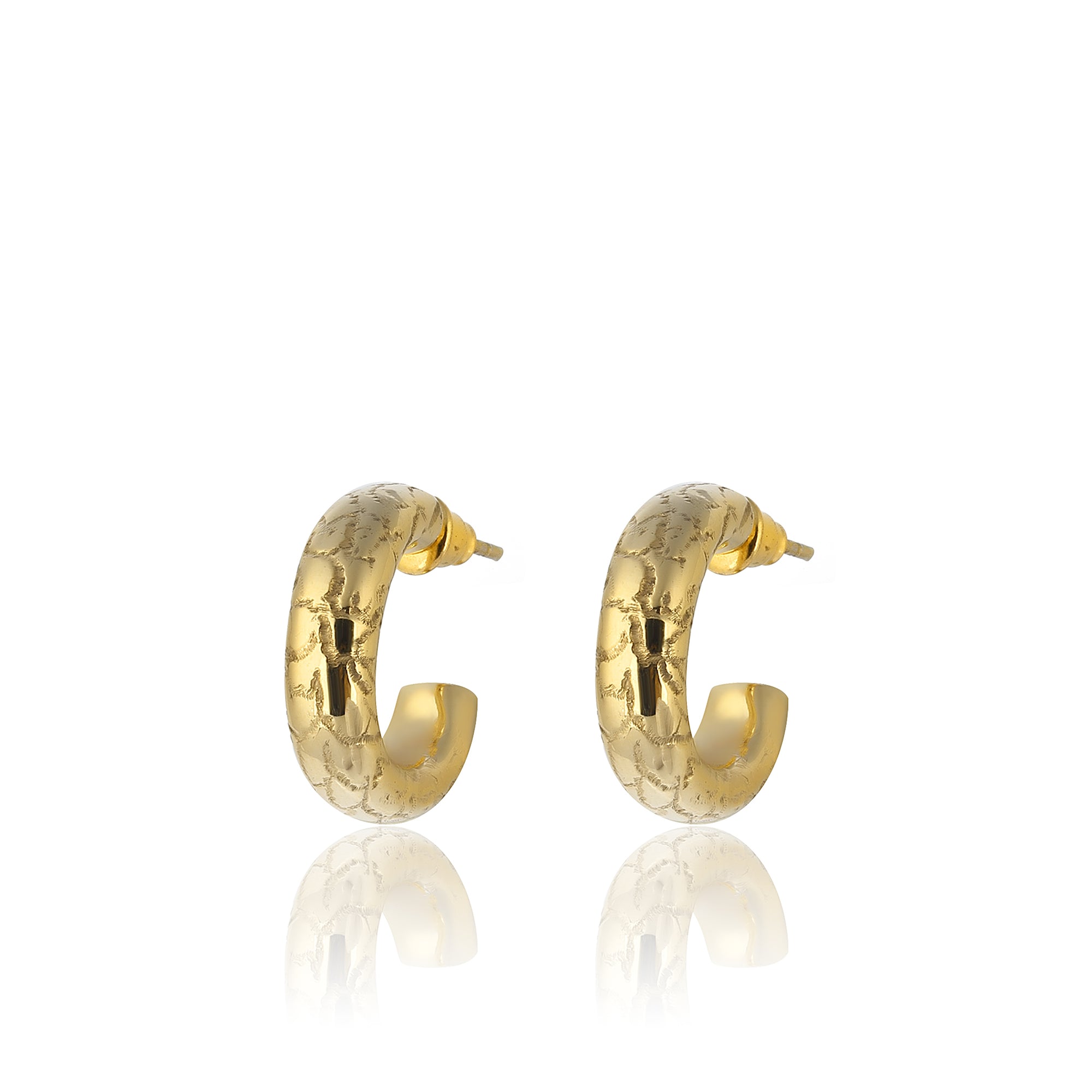 24K Gold plated hoop earrings costume jewelry mini hoops