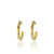 24K Gold plated hoop earrings costume jewelry