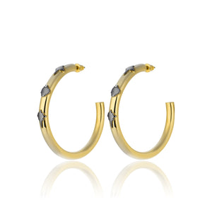 24K Gold plated hoop earrings costume jewelry large hoops