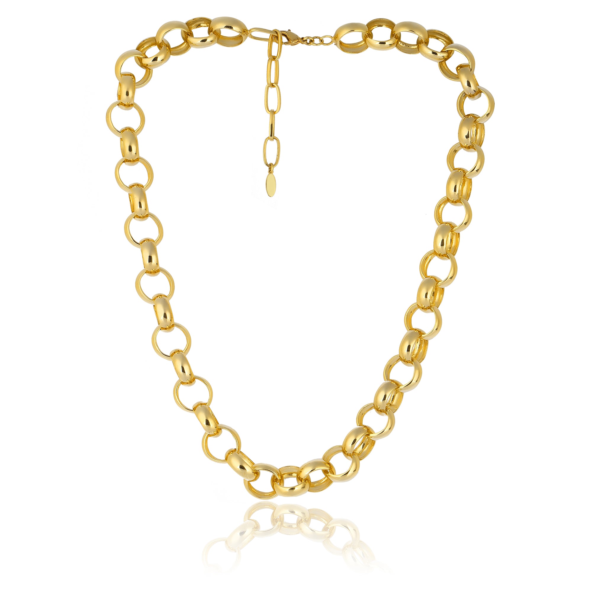 24K gold plated chain necklace costume jewelry