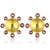 swarovksi stone gold plated statement earrings