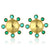 swarovksi stone gold plated statement earrings