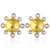 swarovksi stone gold plated statement earrings