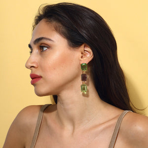 crystal swarovksi drop earrings