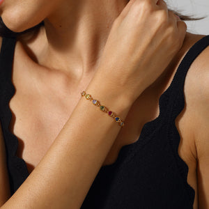 colorful swarovski tennis bracelet heart bracelets