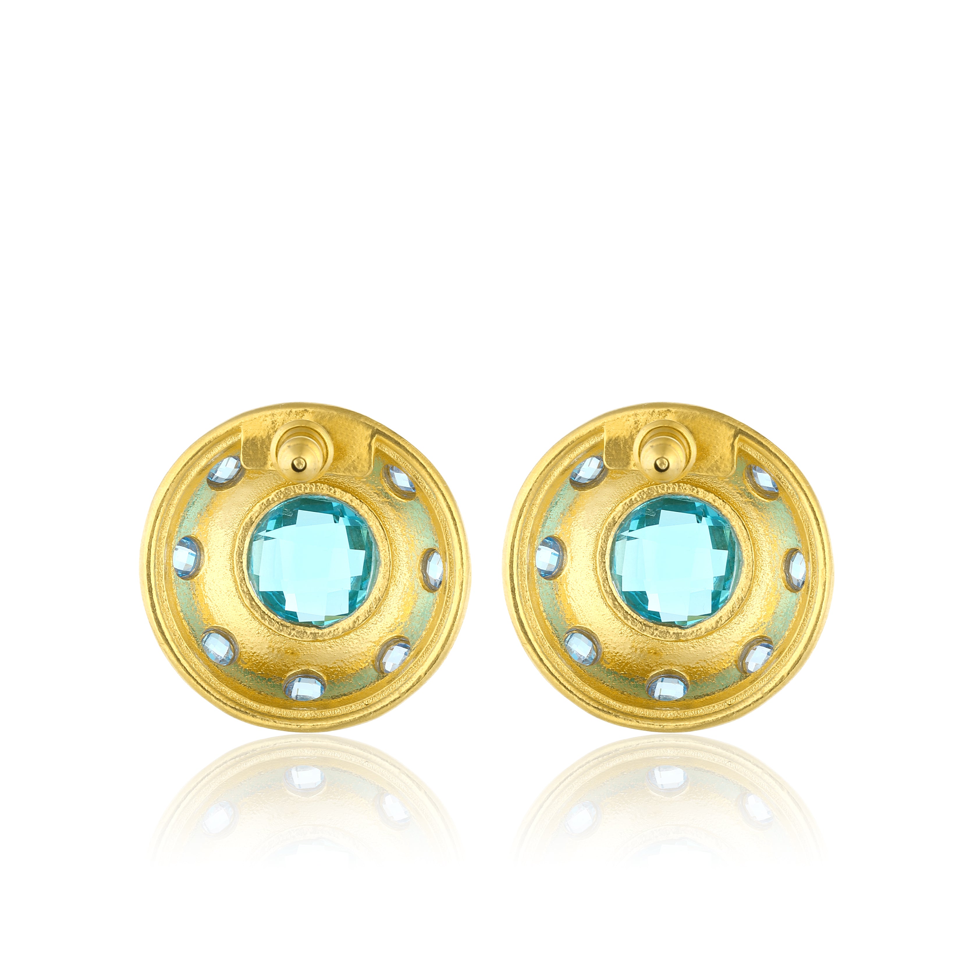 swarovski stone colorful crystal vintage earrings