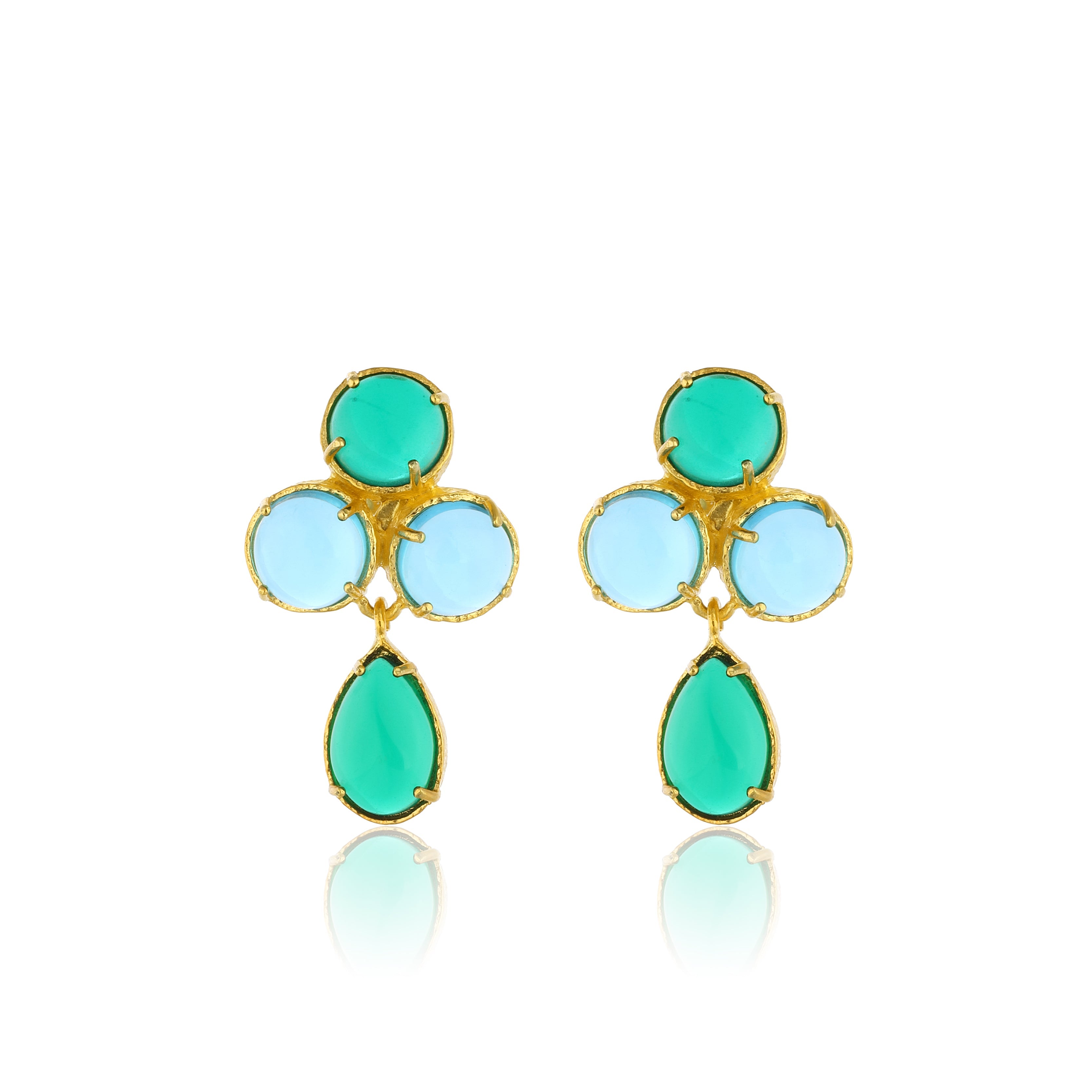 Aqua Earrings - Blue & Green