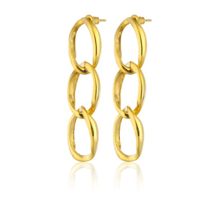 24K gold plated chain earrings