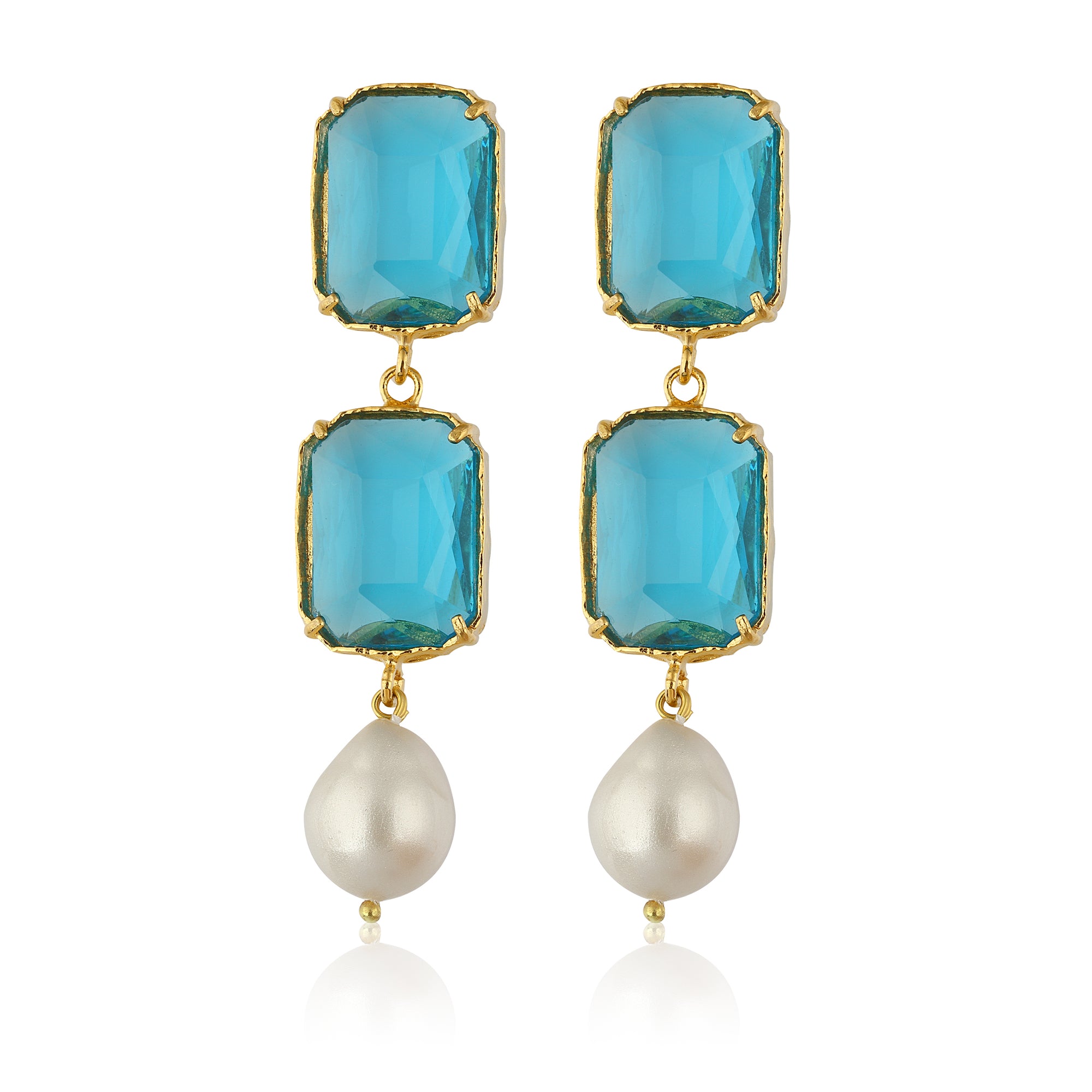 swarovski crystal pearl drop earrings