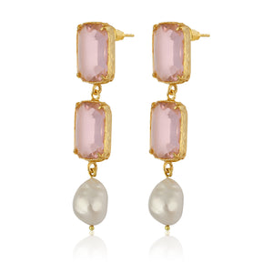 swarovski crystal pearl drop earrings