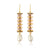 Baroque pearl earrings with colorful swarvoski stones