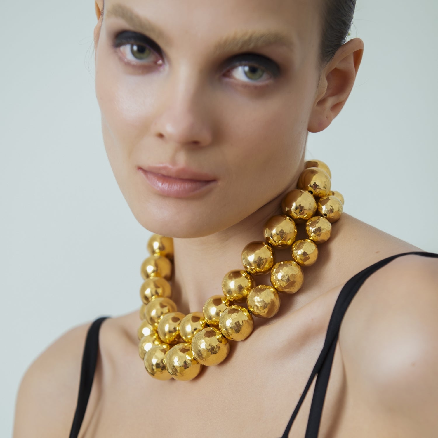 24K gold plated costume jewelry fashion jewelry ball necklace