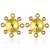 swarovksi stone gold plated statement earrings