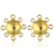 swarovksi stone gold plated statement earrings