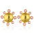 swarovksi stone gold plated statement earrings