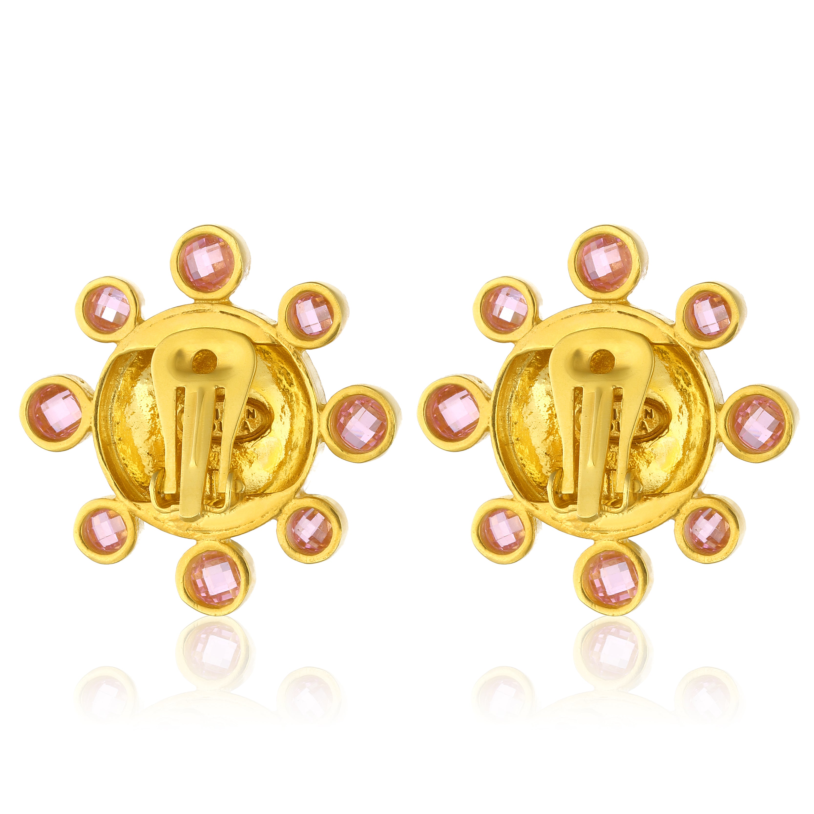 swarovksi stone gold plated statement earrings
