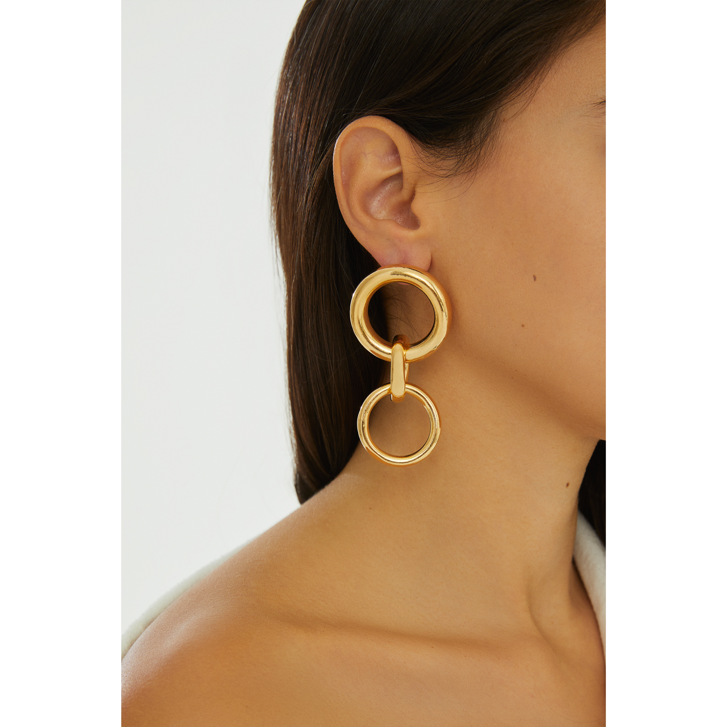 24K gold plated earrings statement jewelry