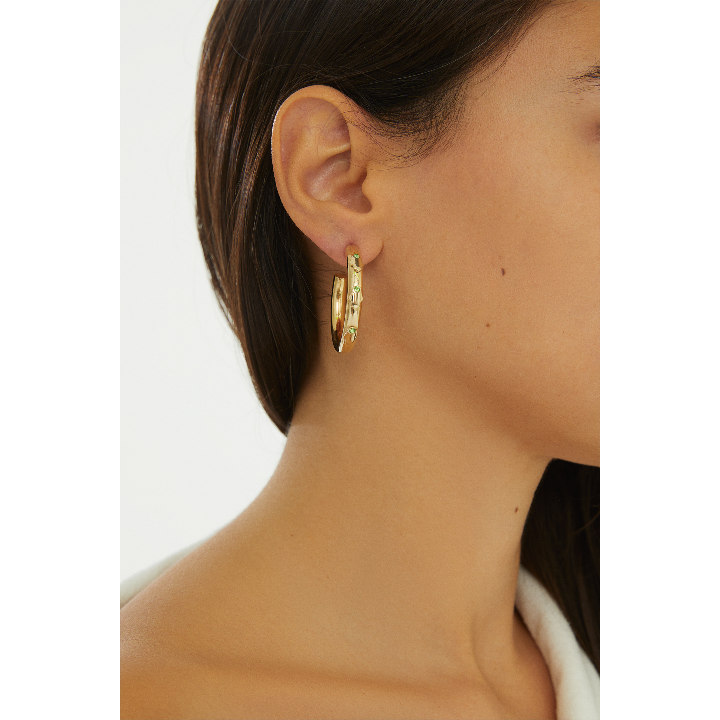 24K Gold plated hoop earrings costume jewelry