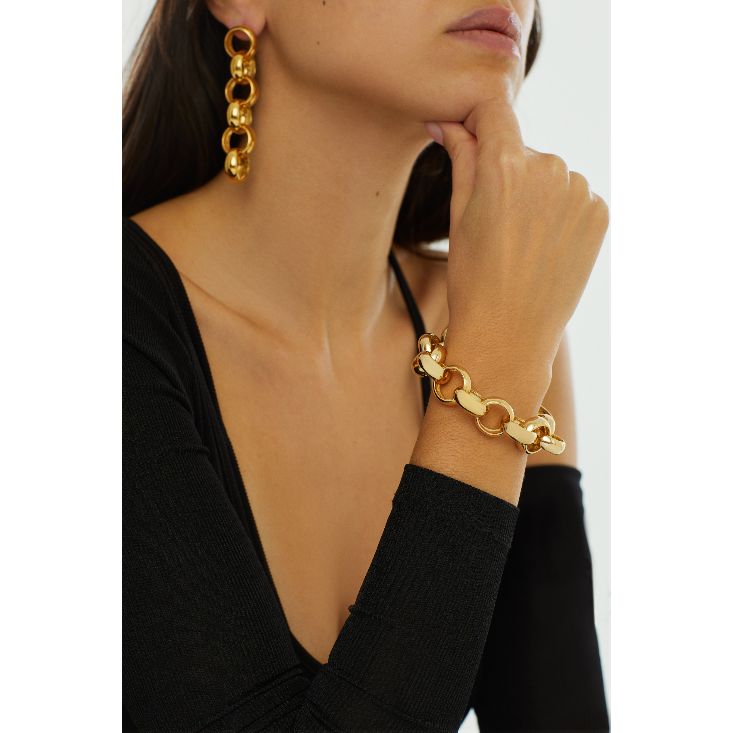 24K Gold plated jewelry chain bracelet costume jewelry