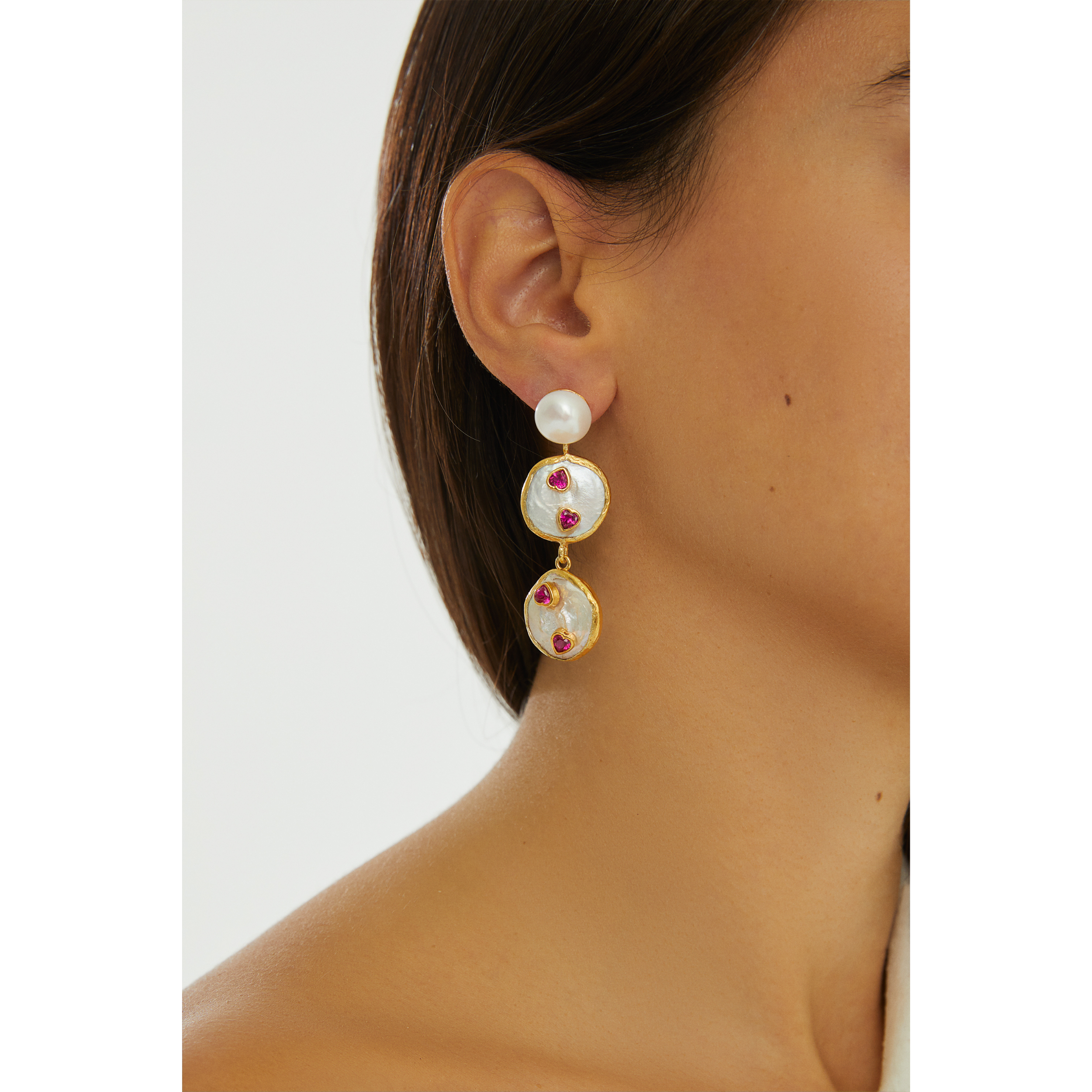 baroque pearl fashion jewelry swarovski pearl earrings