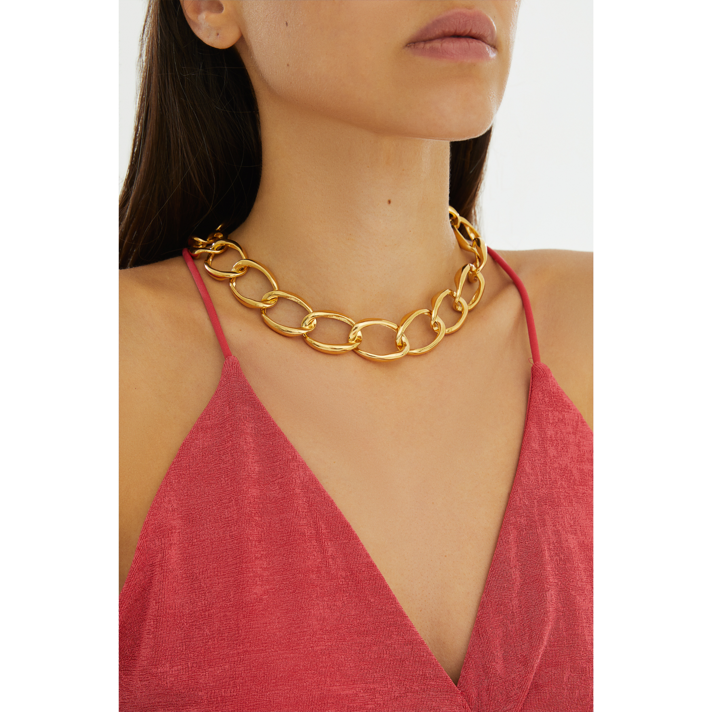 24K gold plated chain necklace costume jewelry