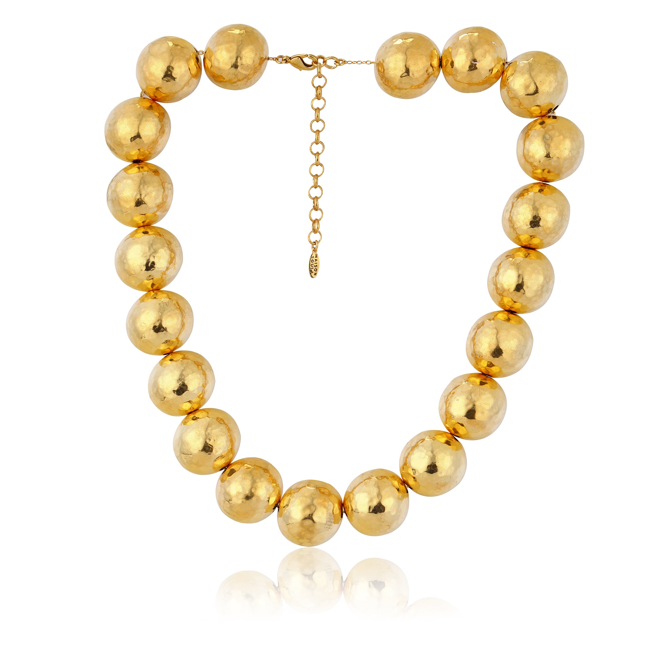 24K gold plated costume jewelry fashion jewelry ball necklace