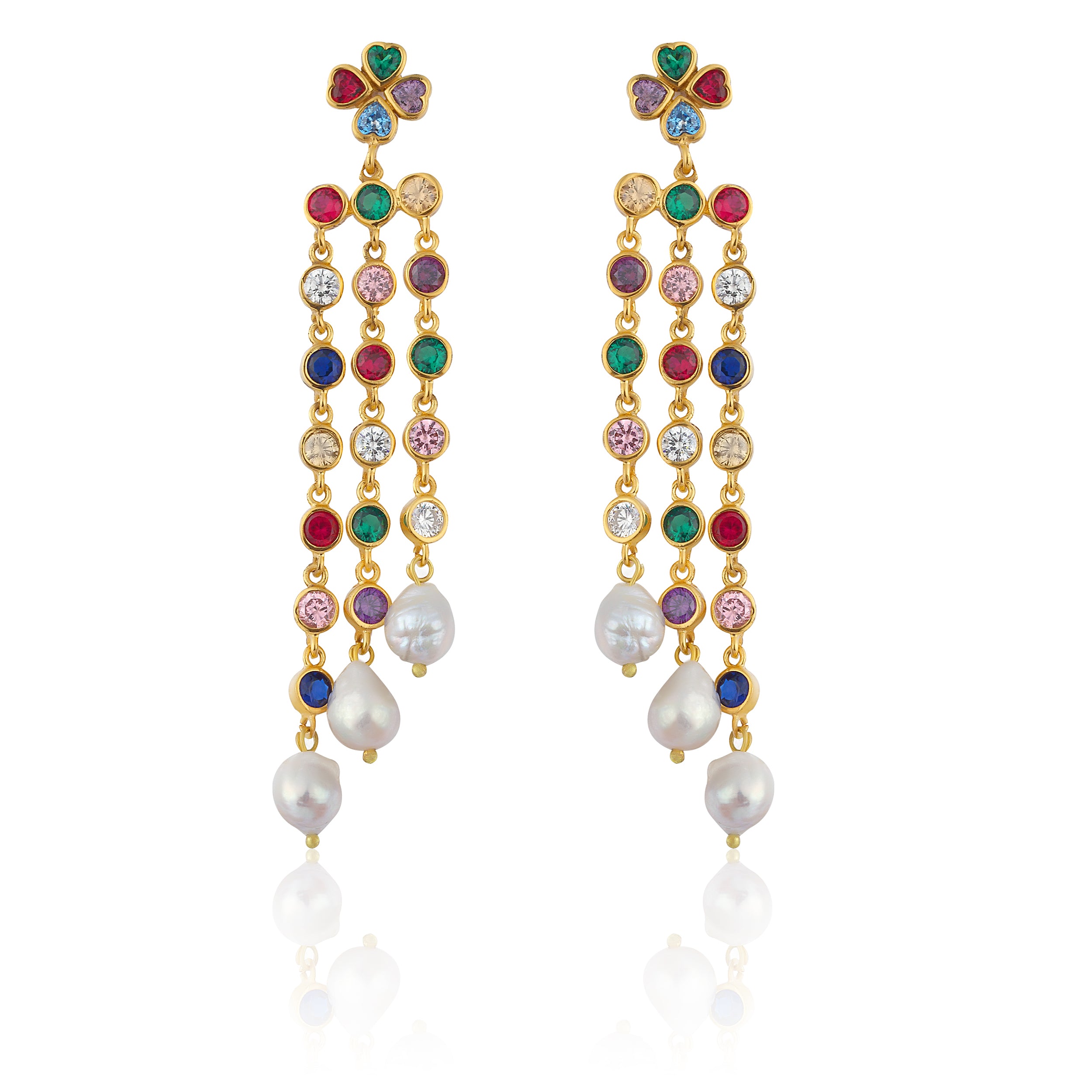 baroque pearl fashion jewelry swarovski pearl earrings