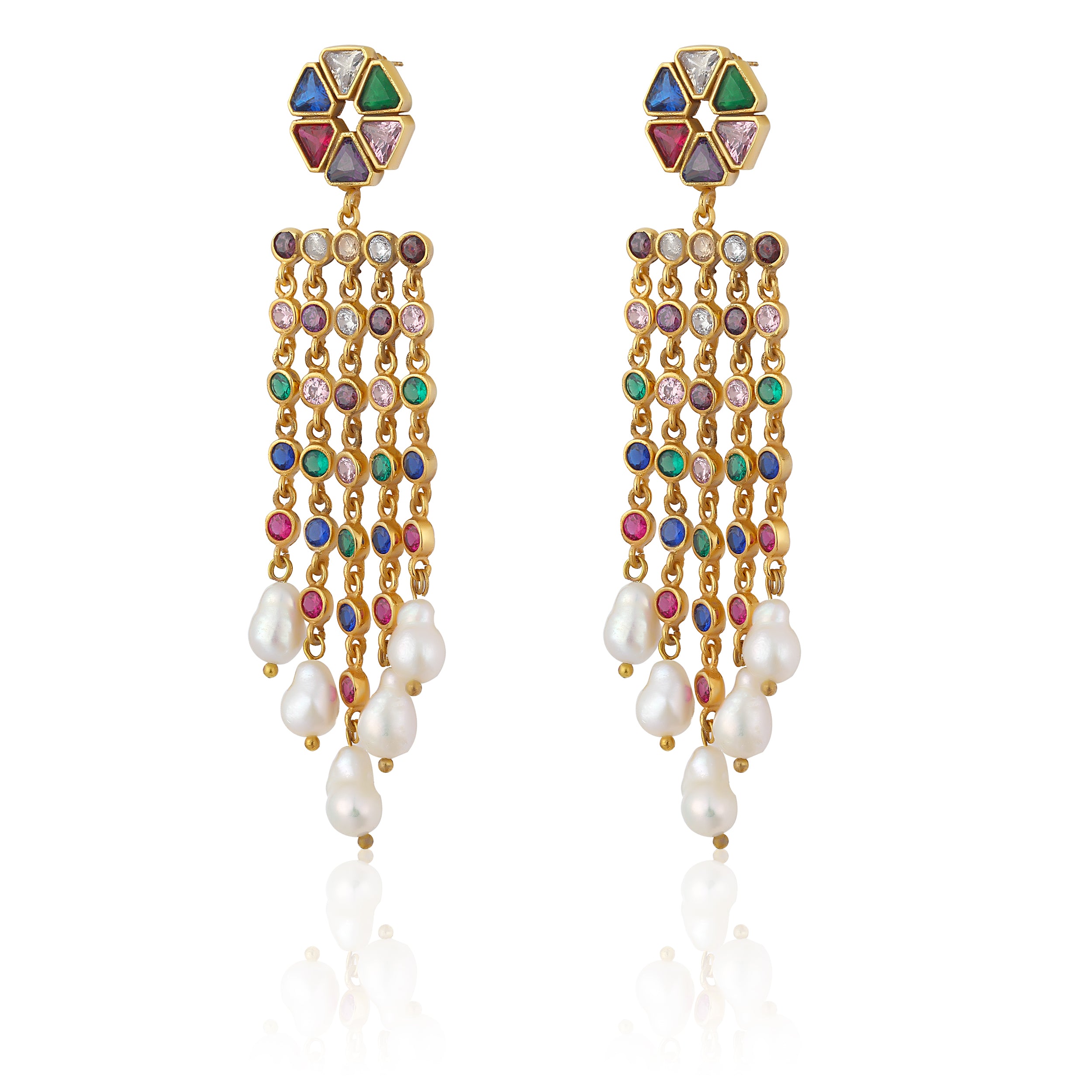 baroque pearl fashion jewelry swarovski pearl earrings