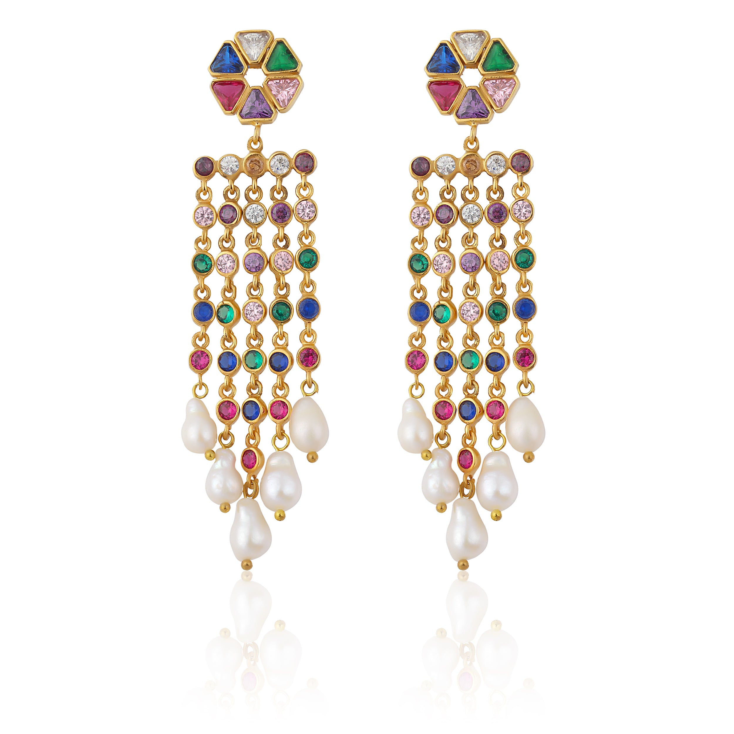 baroque pearl fashion jewelry swarovski pearl earrings