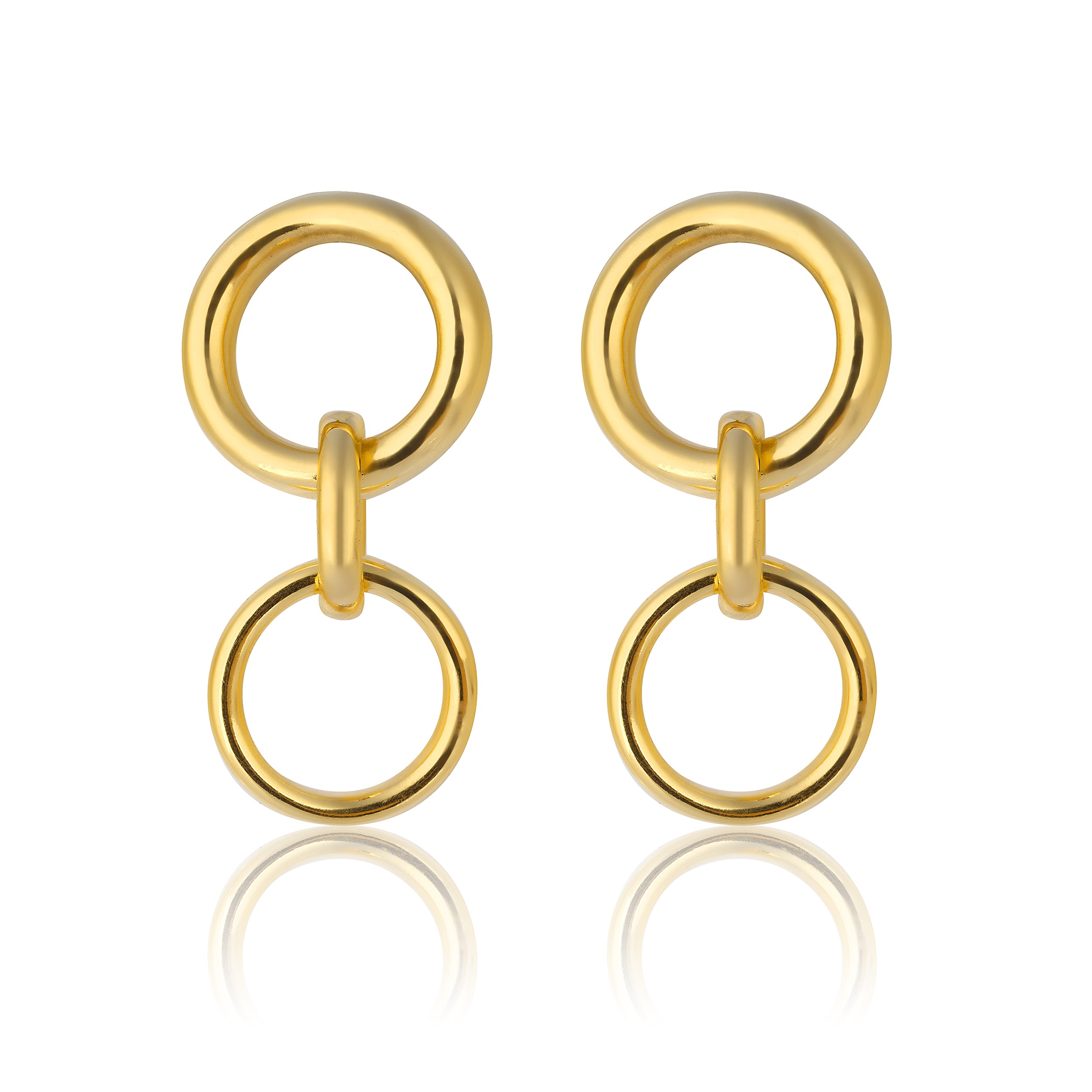 24K gold plated earrings statement jewelry