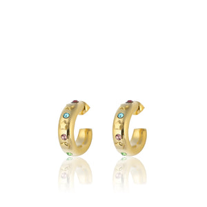 24K Gold plated hoop earrings costume jewelry minih hoops