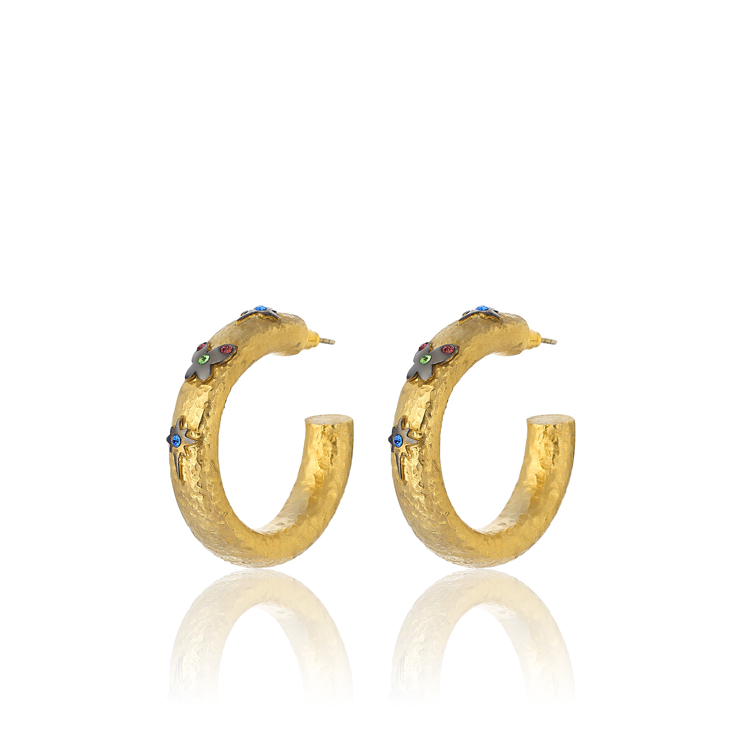 24K Gold plated hoop earrings costume jewelry