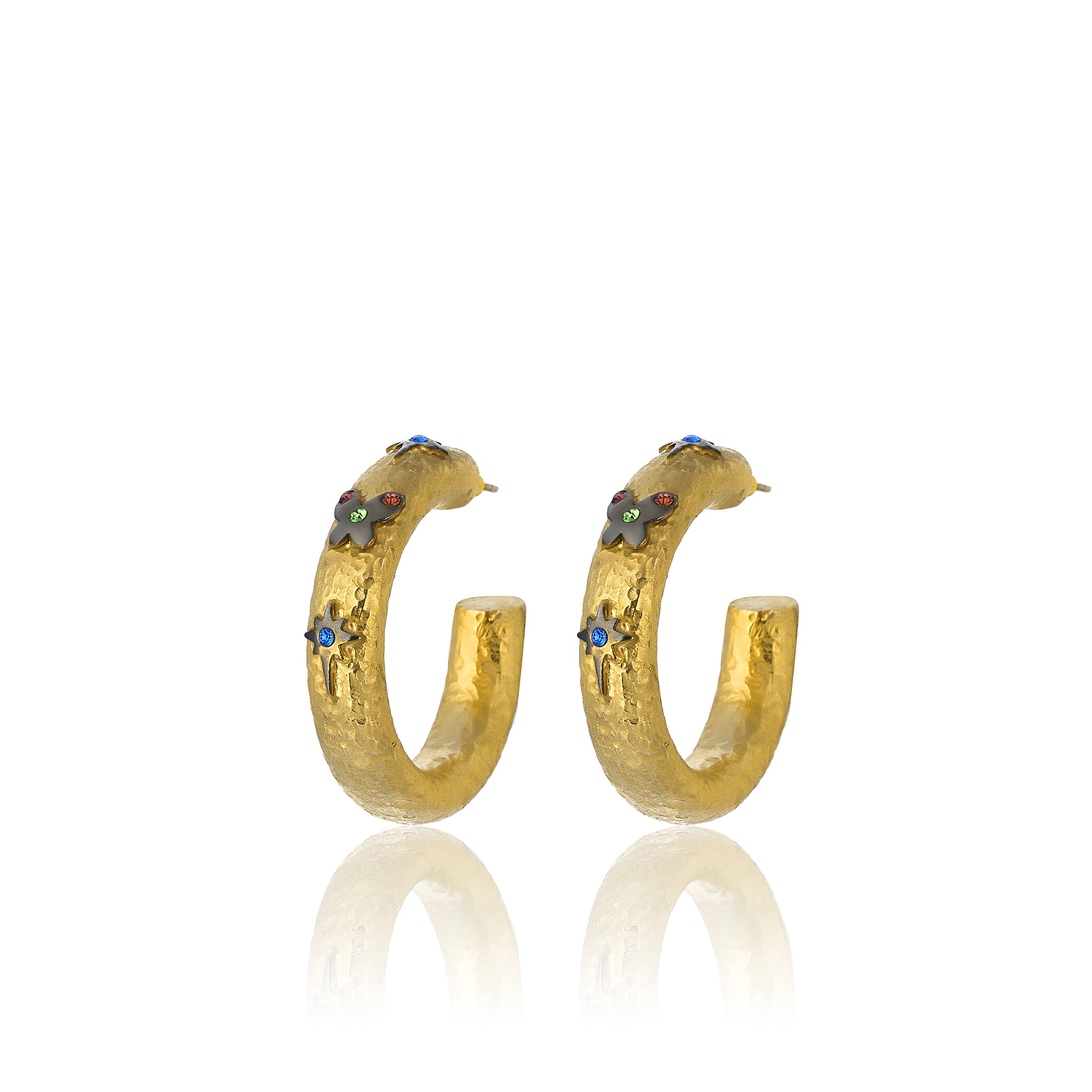 24K Gold plated hoop earrings costume jewelry