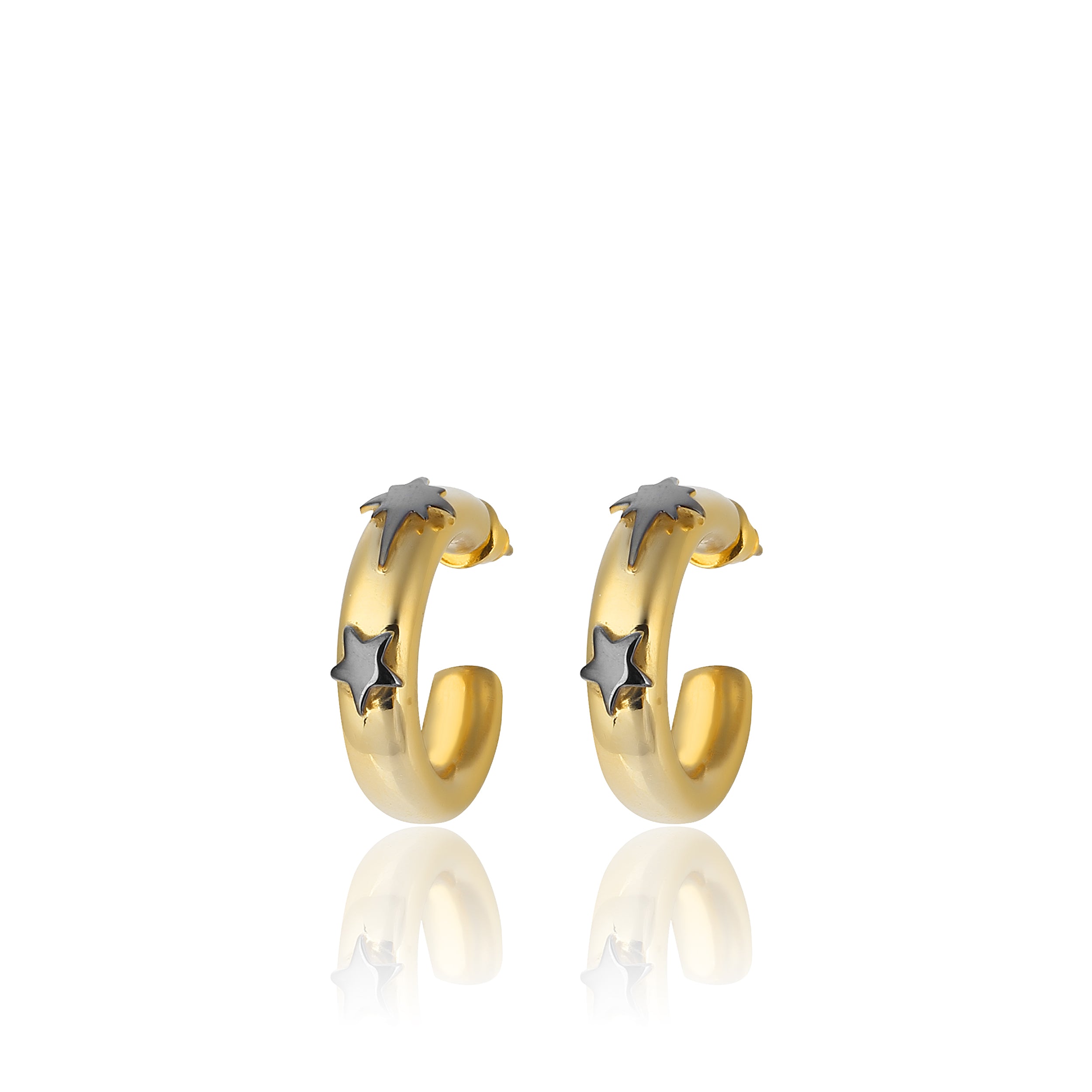 24K Gold plated hoop earrings costume jewelry