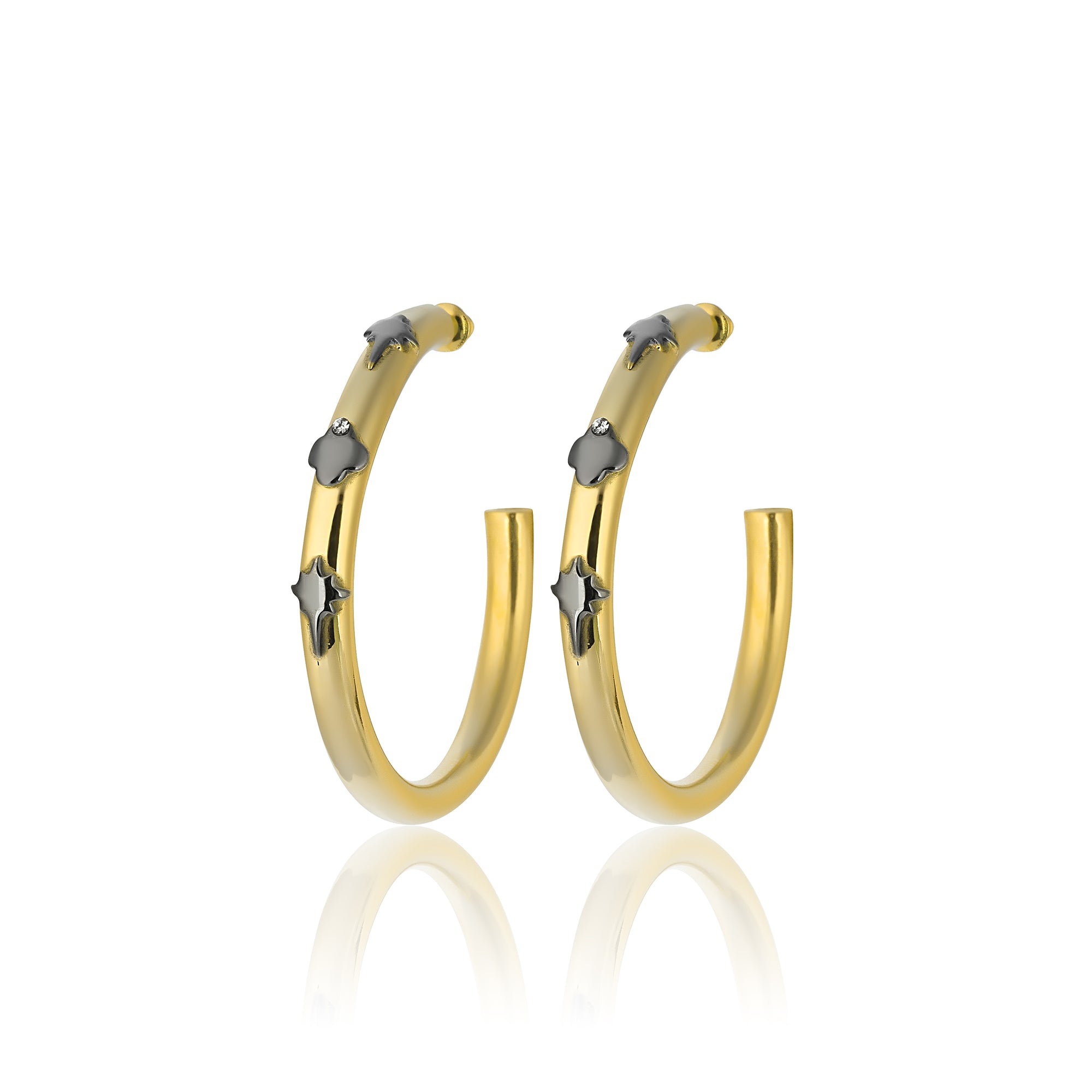 24K Gold plated hoop earrings costume jewelry large hoops