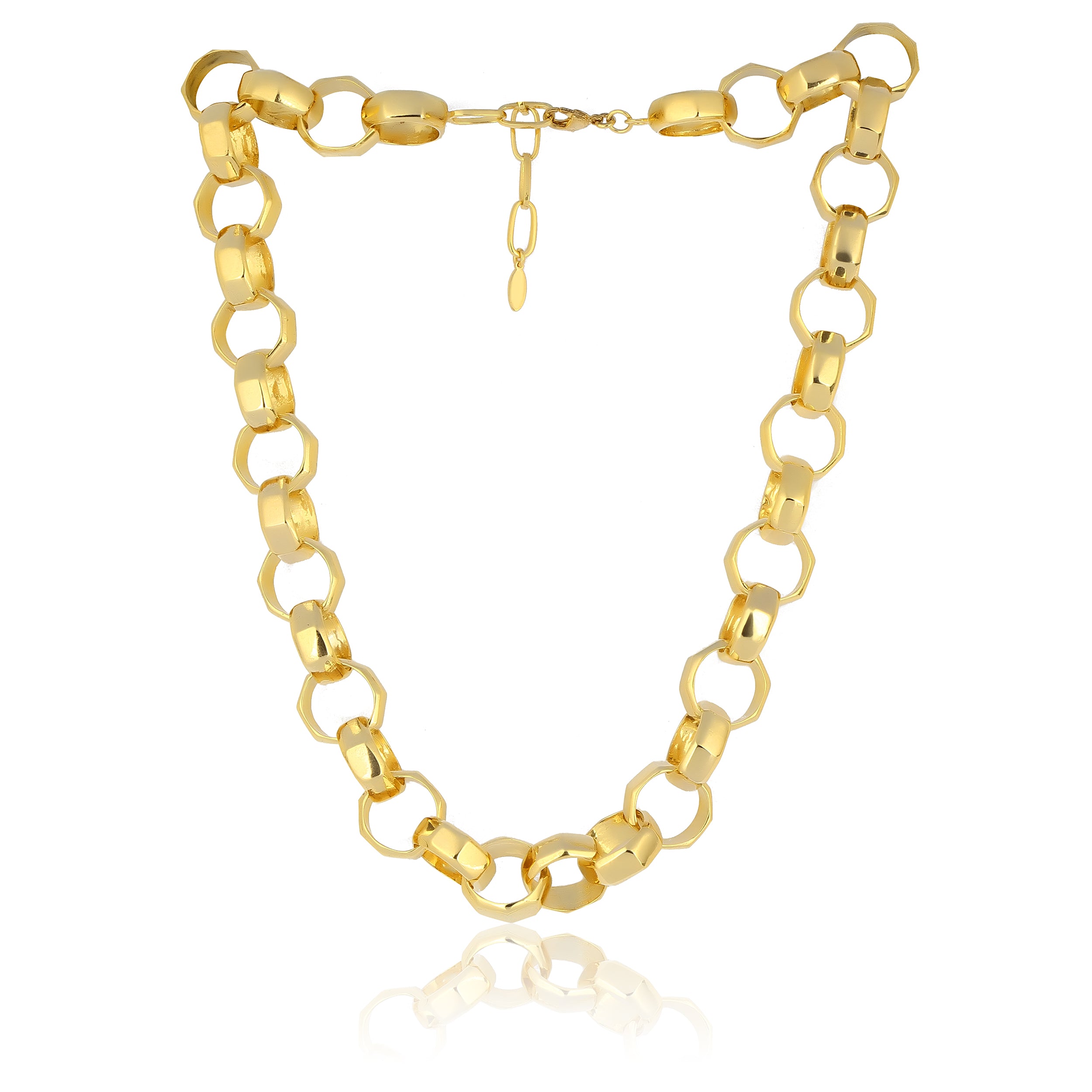 24K gold plated chain necklace costume jewelry