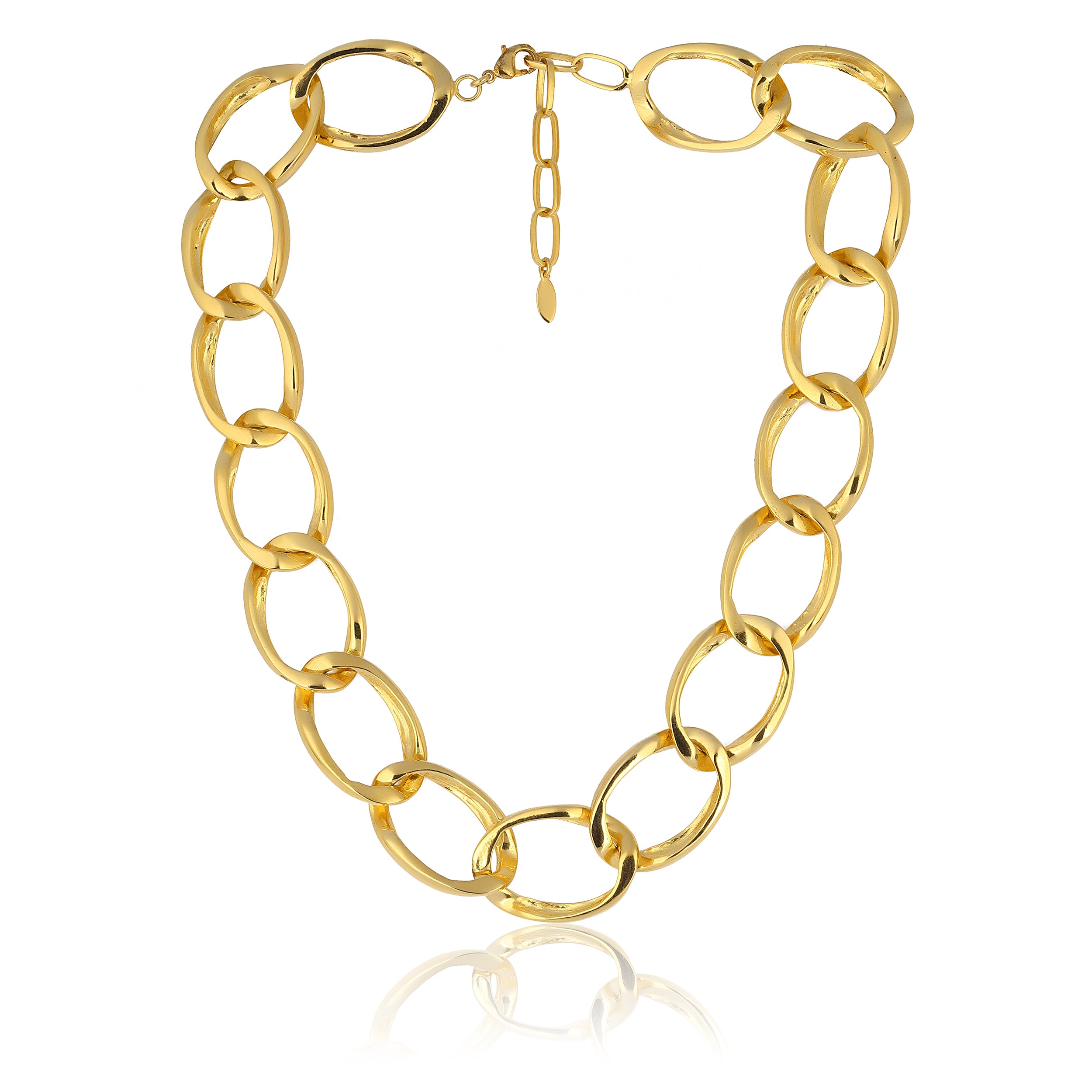 24K gold plated chain necklace costume jewelry