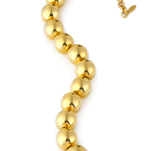 24K gold plated costume jewelry fashion jewelry ball necklace