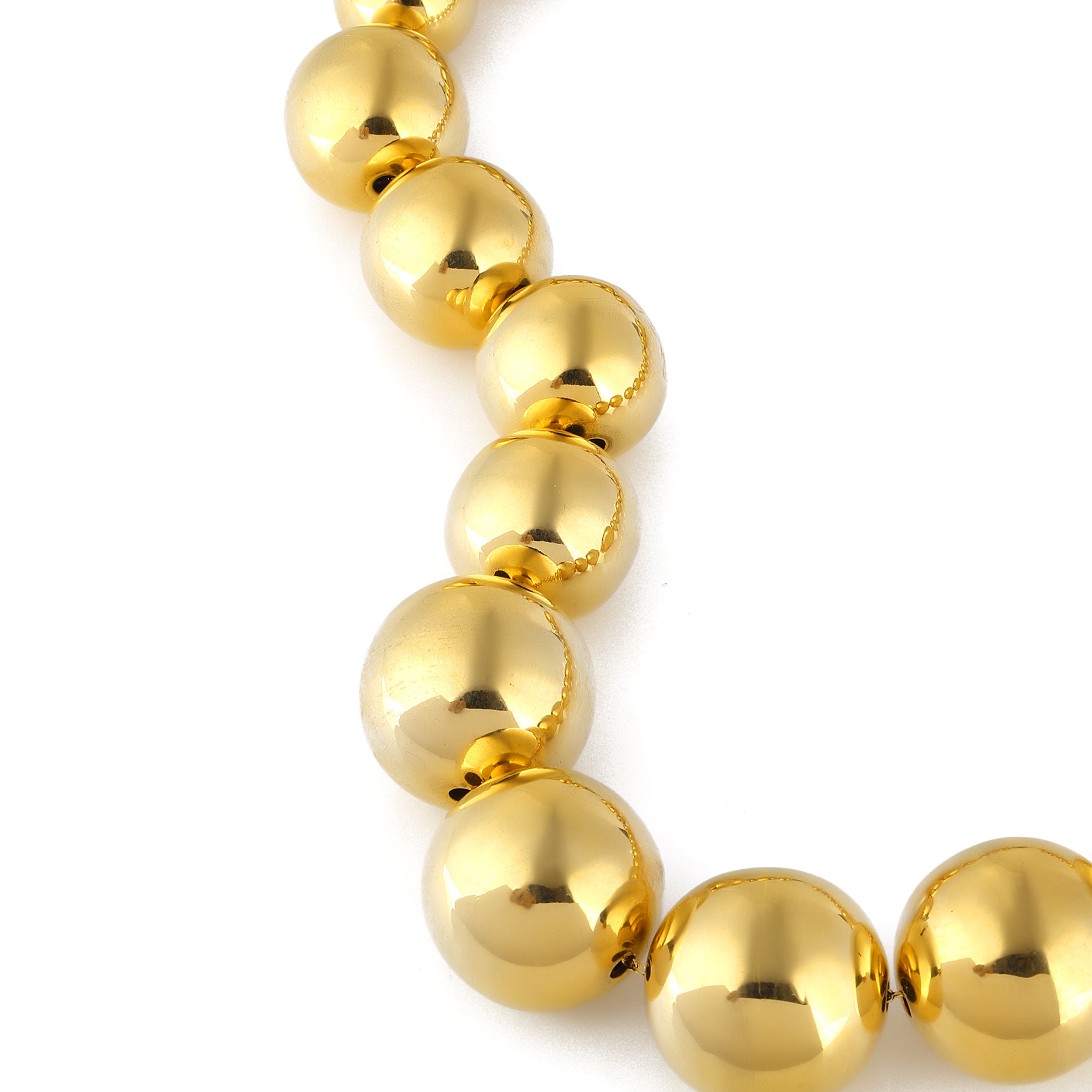 24K gold plated costume jewelry fashion jewelry ball necklace