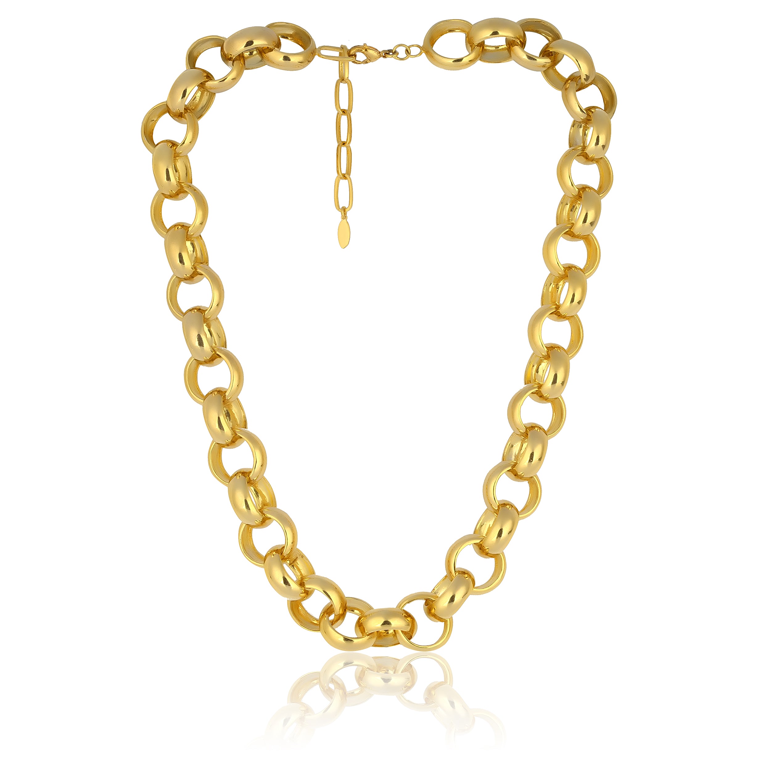 24K gold plated chain necklace costume jewelry