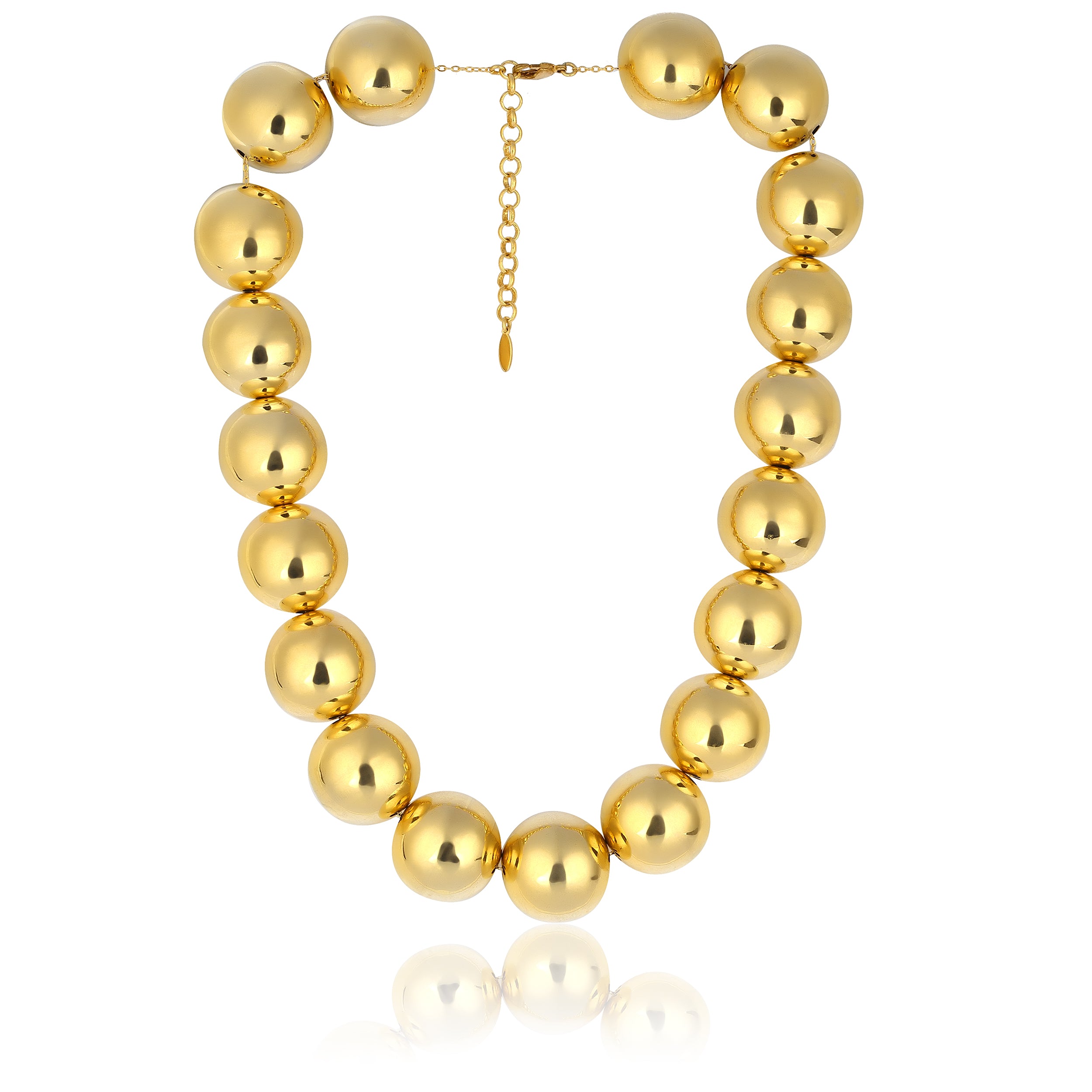 24K gold plated costume jewelry fashion jewelry ball necklace