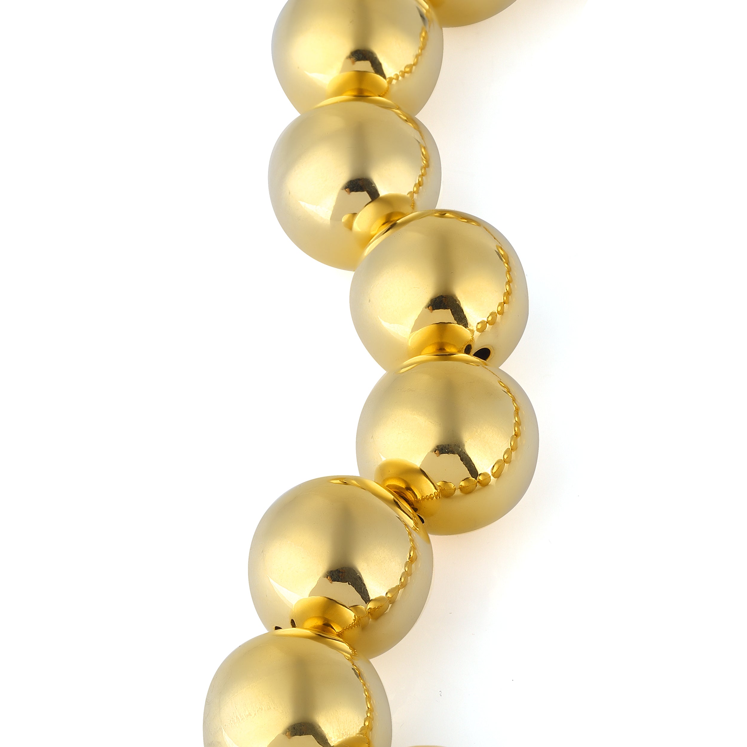 24K gold plated costume jewelry fashion jewelry ball necklace