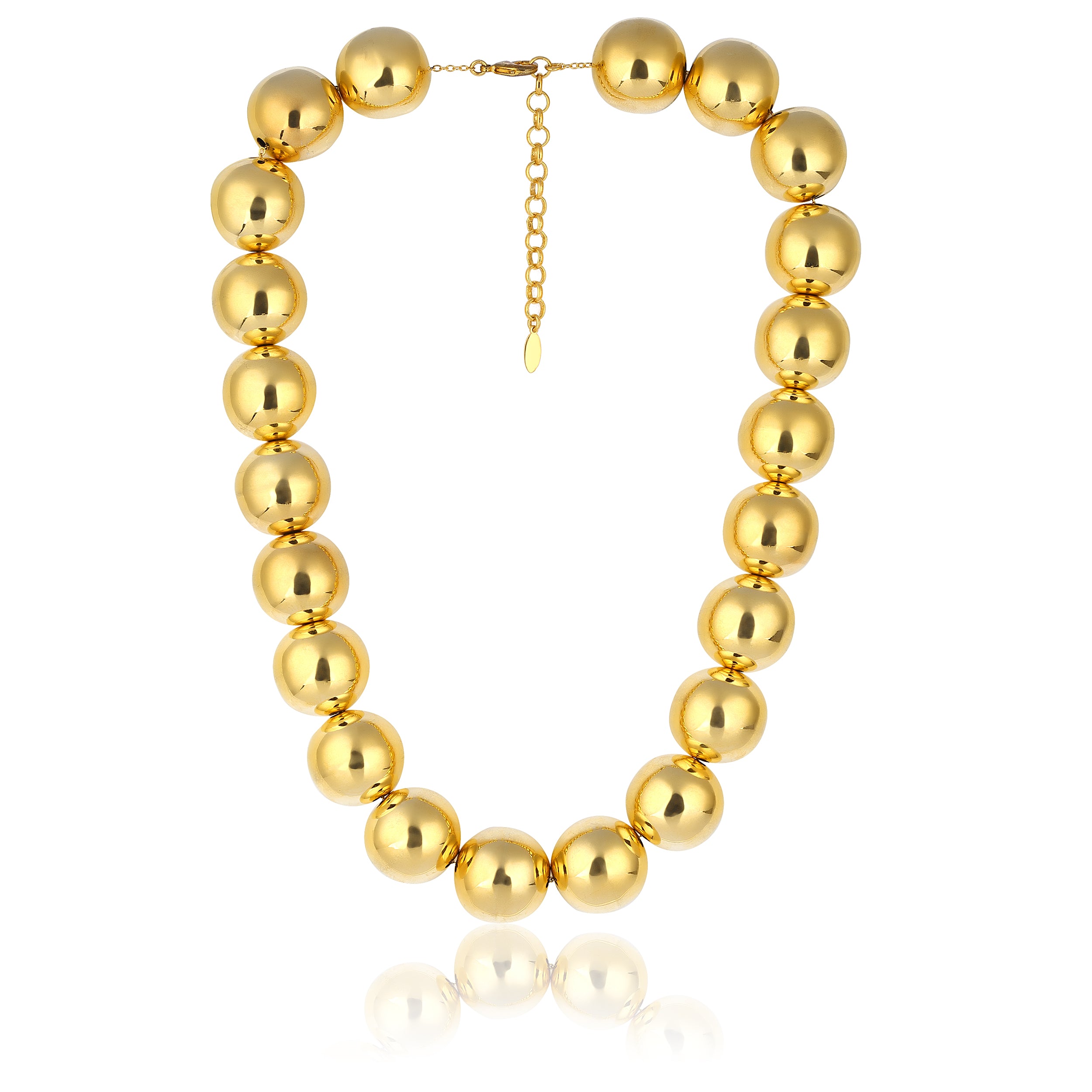 24K gold plated costume jewelry fashion jewelry ball necklace